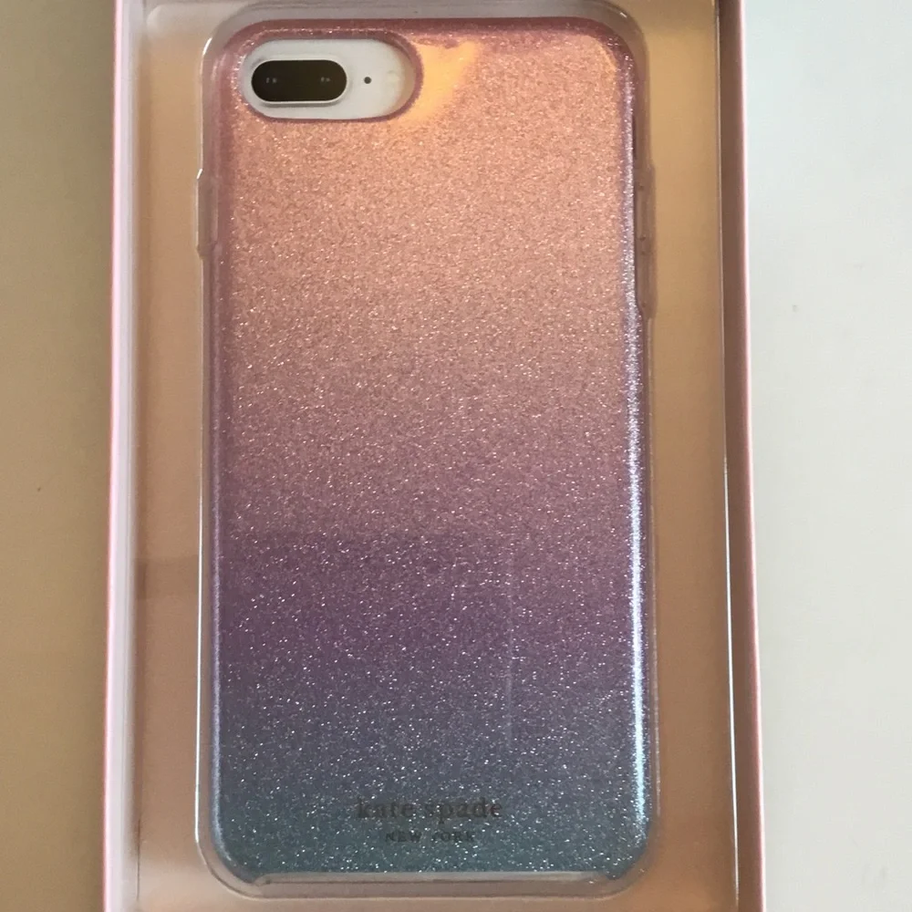 Kate Spade Pastel Glitter Multicolor iPhone Case for 8/7/6s/6 Plus Size